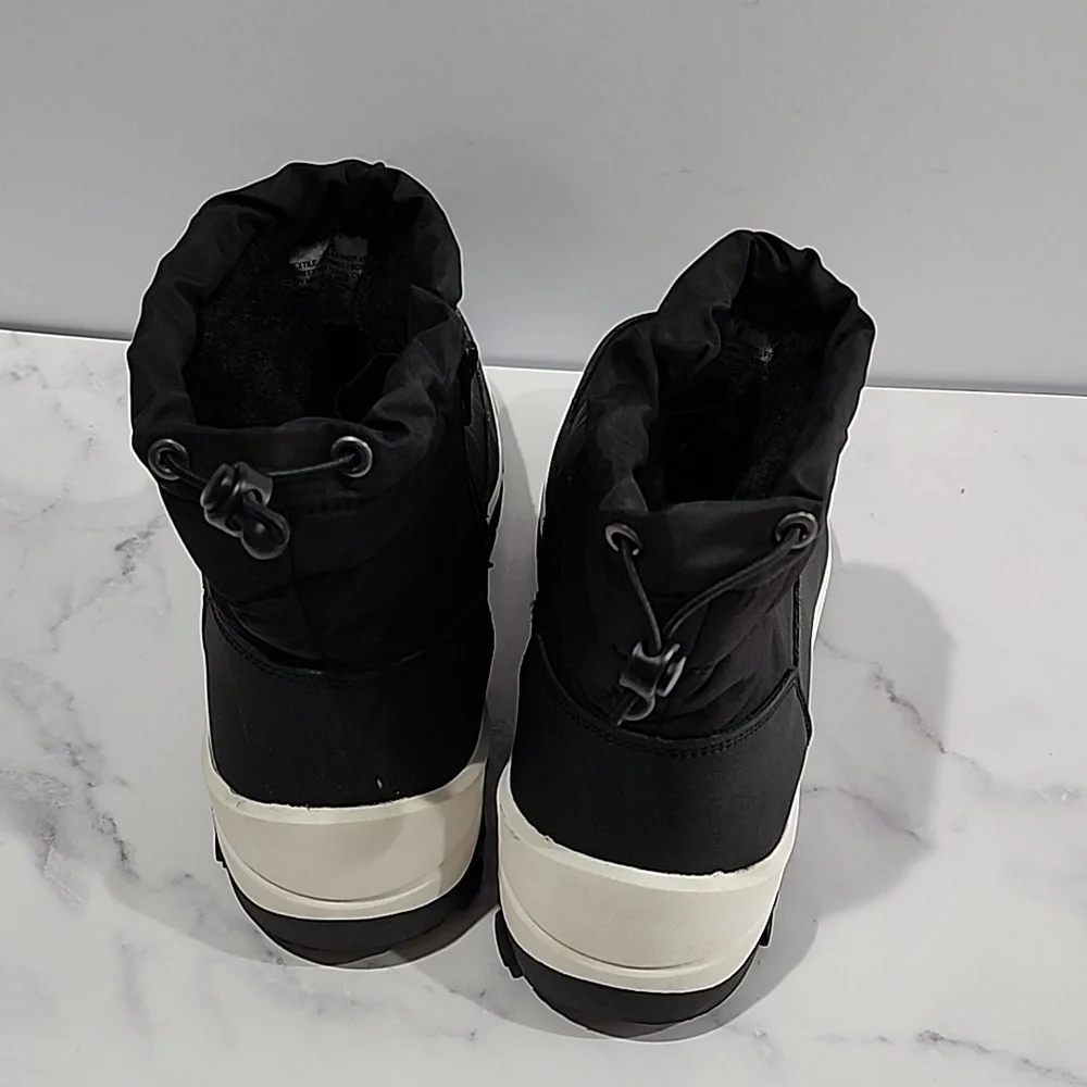All In Motion Black & White  Winter Snow Boots